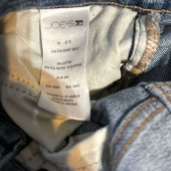 Joe's Jeans High Rise Skinny Ankle Jean Siyeh Blue Wash Sz 25 - Picture 7 of 9